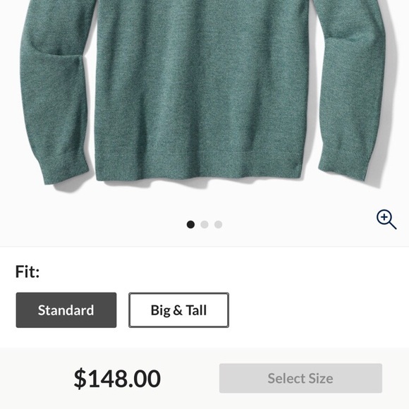 Tommy Bahama Quarter Zip Sweater - Picture 2 of 4